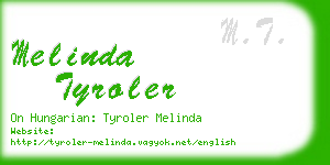 melinda tyroler business card